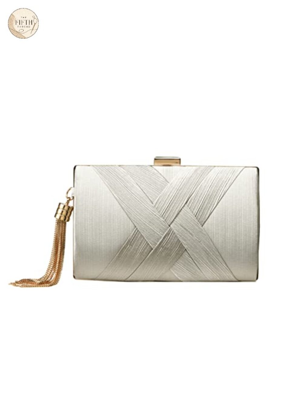 Satin Silk Evening Clutch Purse with Tassel & Chain Strap for Wedding Party